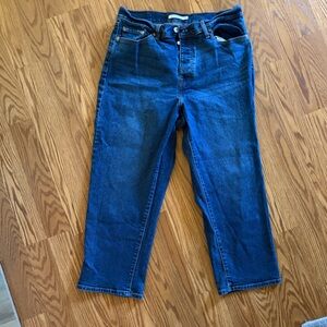 Classic Women's Levi’s wedgie Dark Blue Straight-Leg Jeans